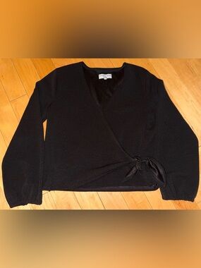 Madewell Black Wrap Blouse